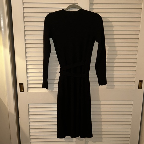 Abercrombie Black Sweater Wrap Dress Size Medium - Picture 6 of 7